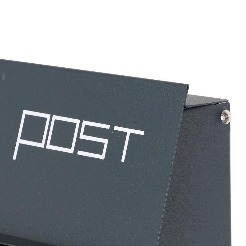 Phoenix Estilo front loading letter box graphite grey (British brand)