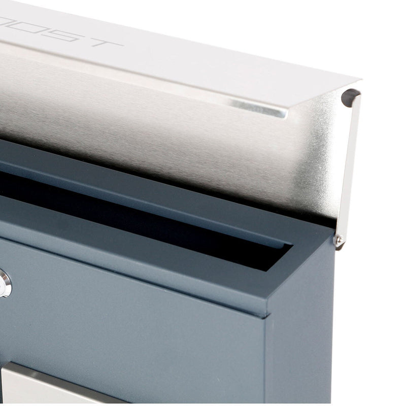 Phoenix Estilo top loading letter box stainless steel with key lock - British product