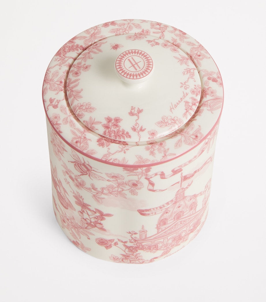 Harrods bone china Toile tea caddy - British product