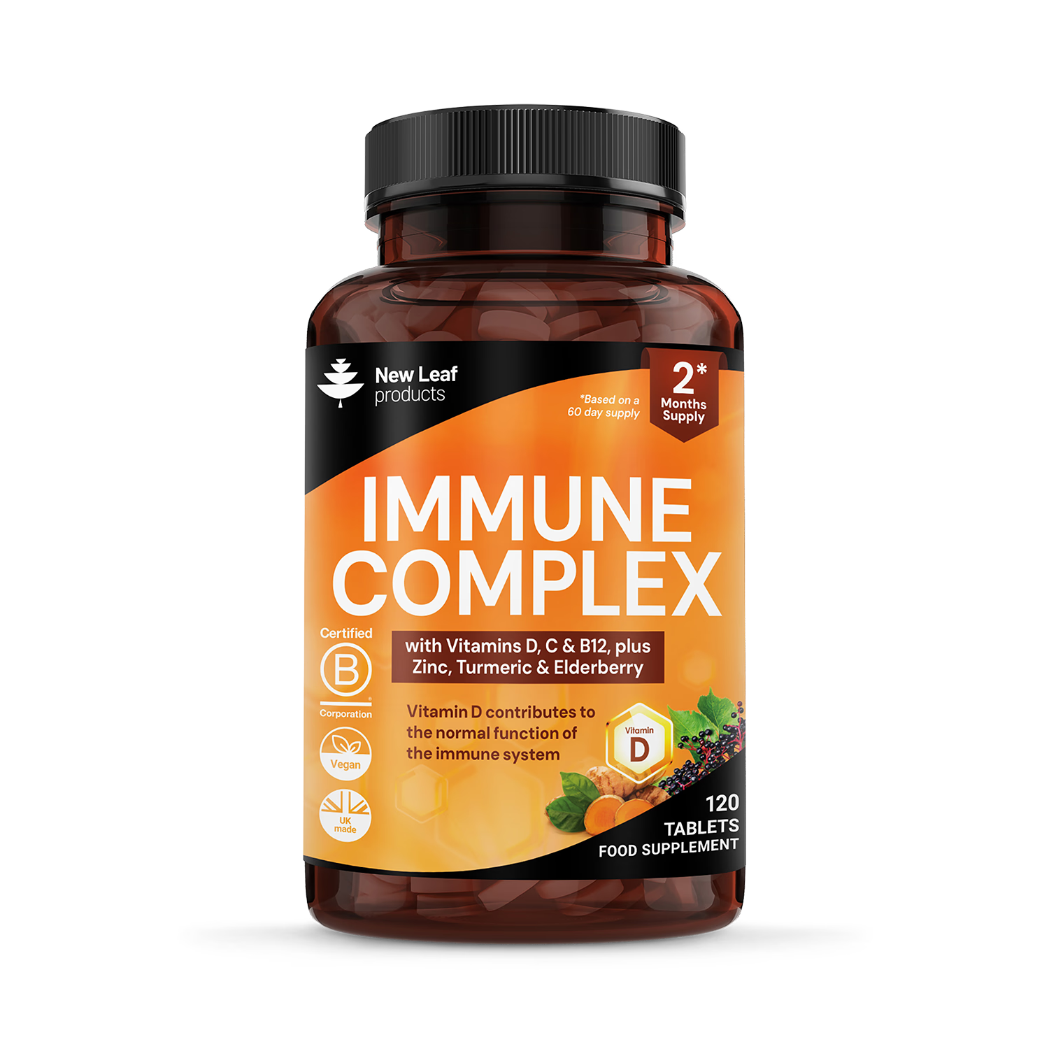 New Leaf Products Immune Complex tablets 120 count, UK version