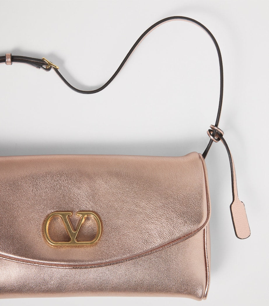 Valentino Garavani Vain small shoulder bag metallic leather - British product