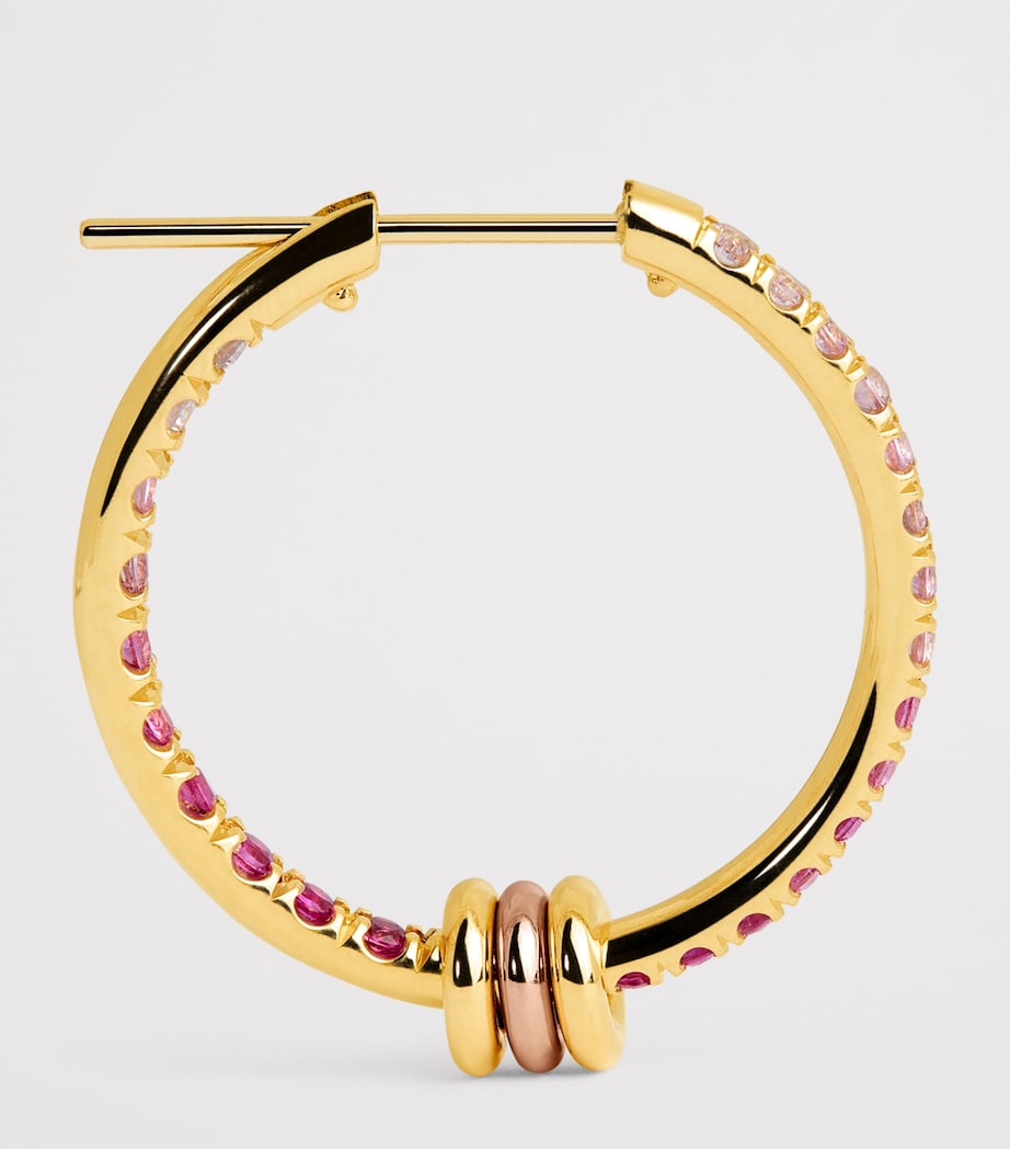 Spinelli Kilcollin mixed gold and sapphire demi hoop earrings - British product