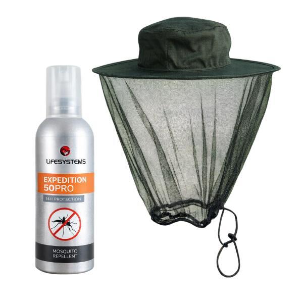 Lifesystems mosquito repellent bundle with head net hat, imported from the UK