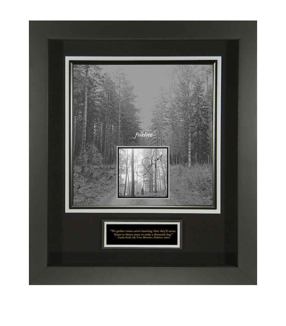 Autographed Taylor Swift Folklore CD Cover Display in Bespoke Frame