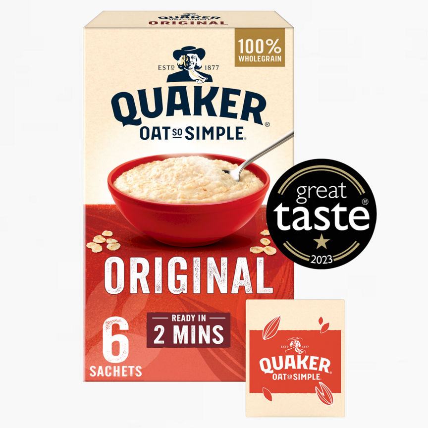 Quaker Original Porridge Sachets 6 x 27g GOODS ASDA   