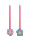 Widdop flower-shaped candle holders set of 2 (British brand)