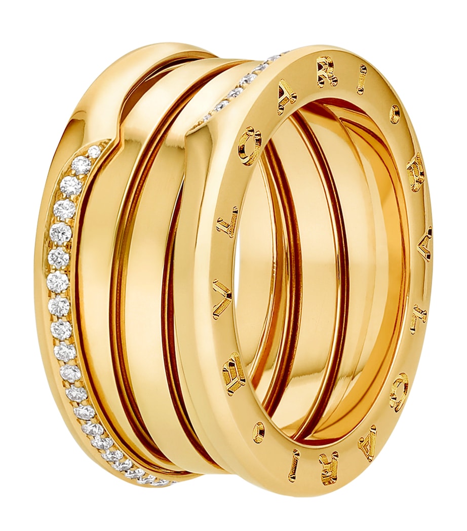 Bvlgari B.zero1 three-band ring in yellow gold and diamonds - British product