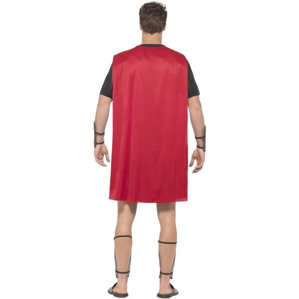 Smiffys Roman Gladiator Costume black with cape and cuffs, UK version