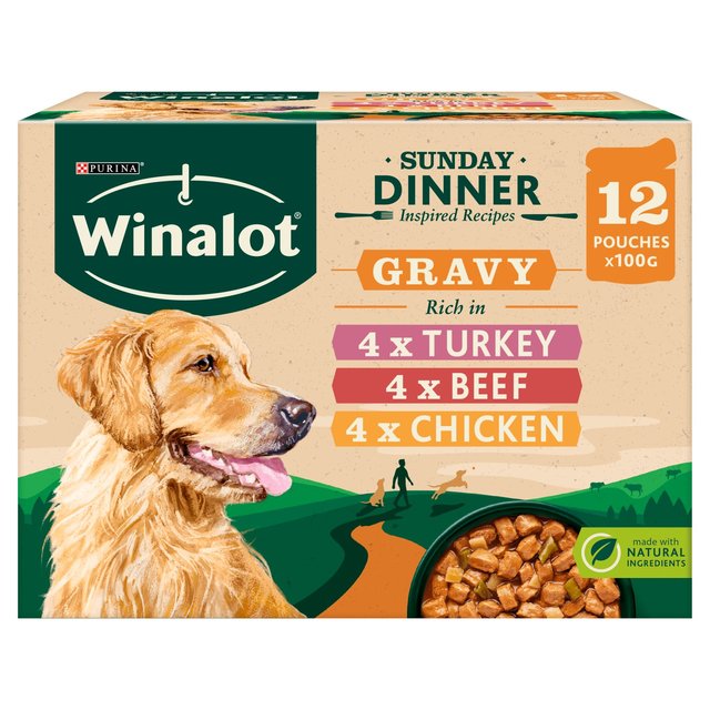 Winalot Sunday Dinner Mixed in Gravy Wet Dog Food    12 x 100g GOODS M&S   