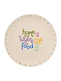Widdop white circle platter home is where the food is 32cm, UK version