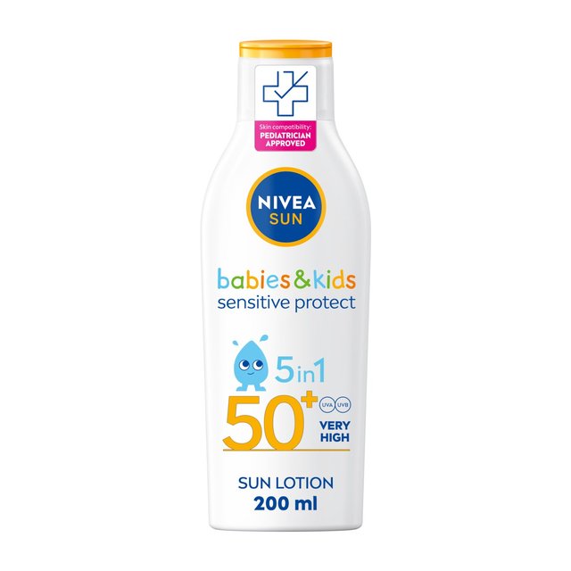 NIVEA SUN Kids Sensitive Protect SPF 50+ Sun Lotion   200ml GOODS M&S   