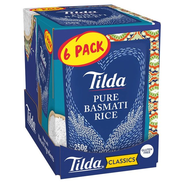 Tilda Microwave Pure Basmati Rice    6 x 250g