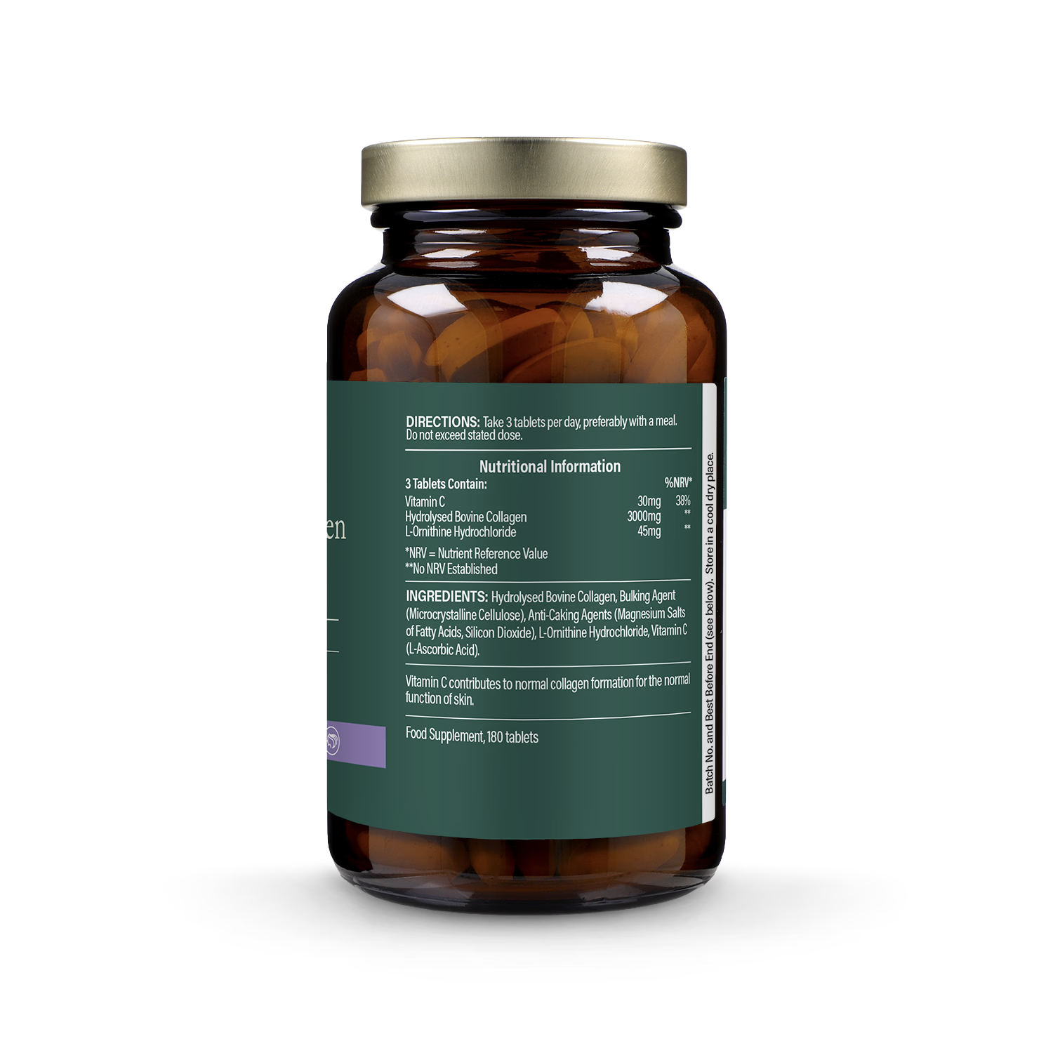 Holland & Barrett Bovine Collagen 3000mg 180 Tablets, UK version