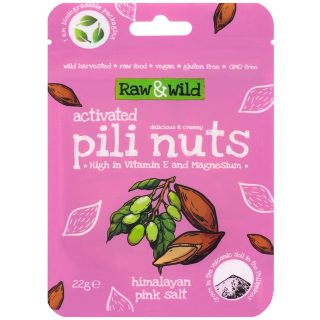 Raw & Wild Activated Pili Nuts Himalayan Pink Salt Organic   22g GOODS M&S   