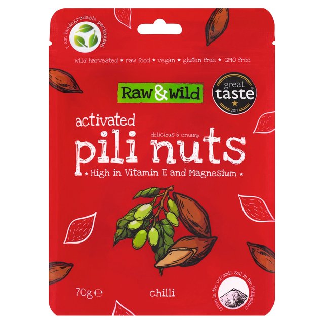 Raw & Wild Activated Pili Nuts Chili Organic   70g