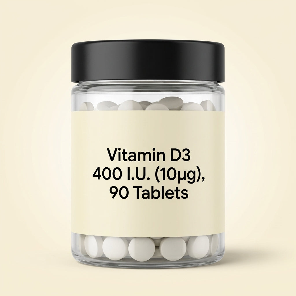 Holland & Barrett D3 400 IU 90 tablets, imported from the UK