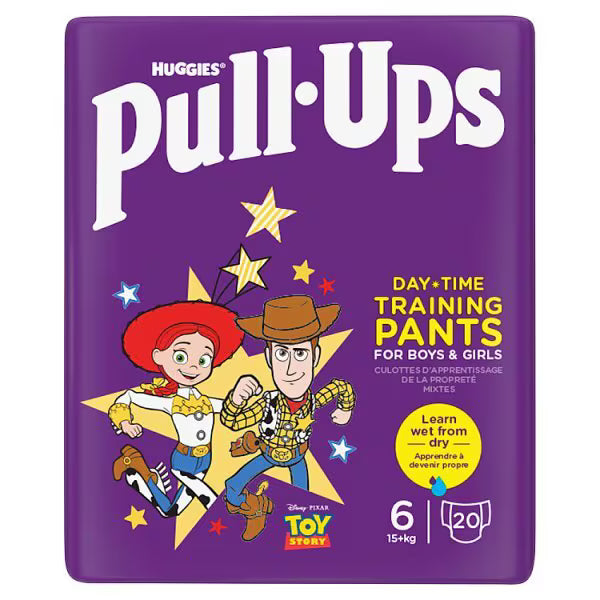Huggies Pull Ups training nappy pants boys size 6 pack 20, UK version