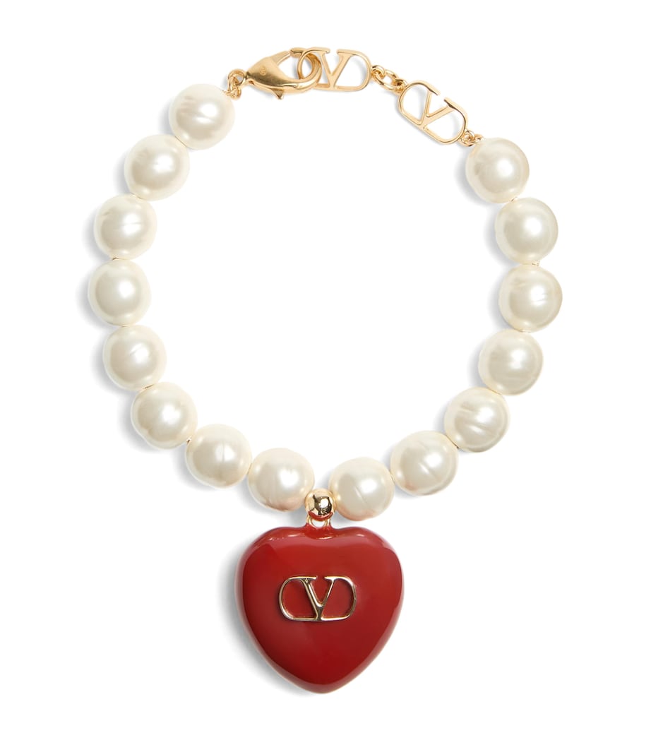 Valentino Garavani Coeur Royal beaded bracelet, imported from the UK