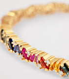 Suzanne Kalan Frenzy bangle with diamonds and rainbow sapphires - British product