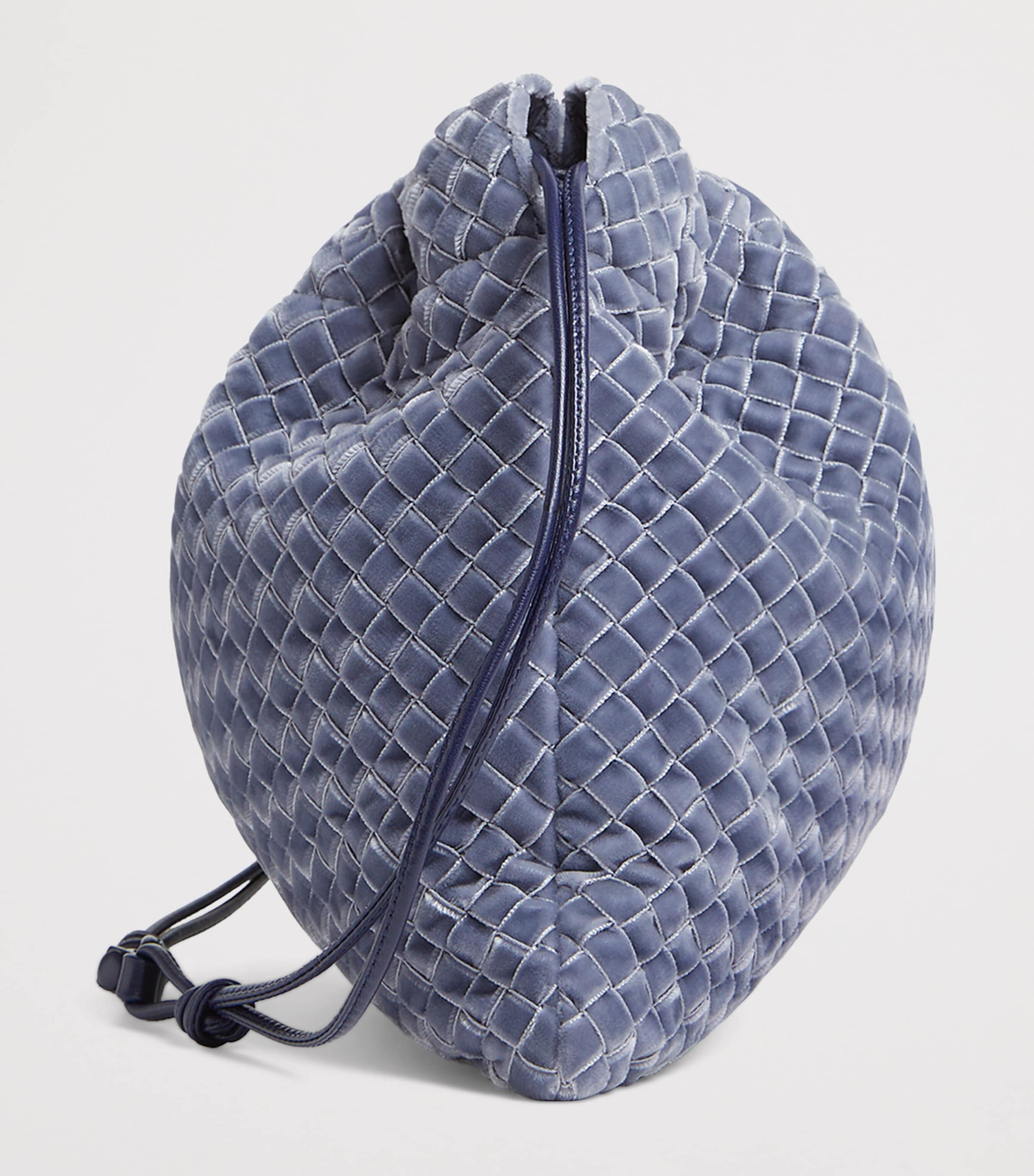 Bottega Veneta Dustbag shoulder bag in velvet lambskin, imported from the UK