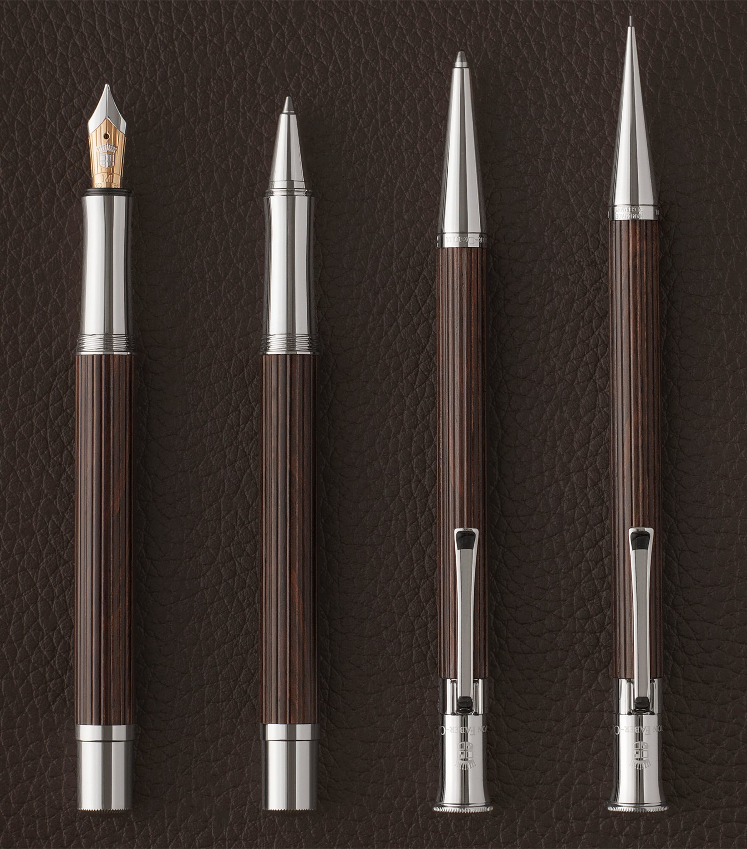 Graf von Faber-Castell wool and platinum-plated classic rollerball pen, UK version