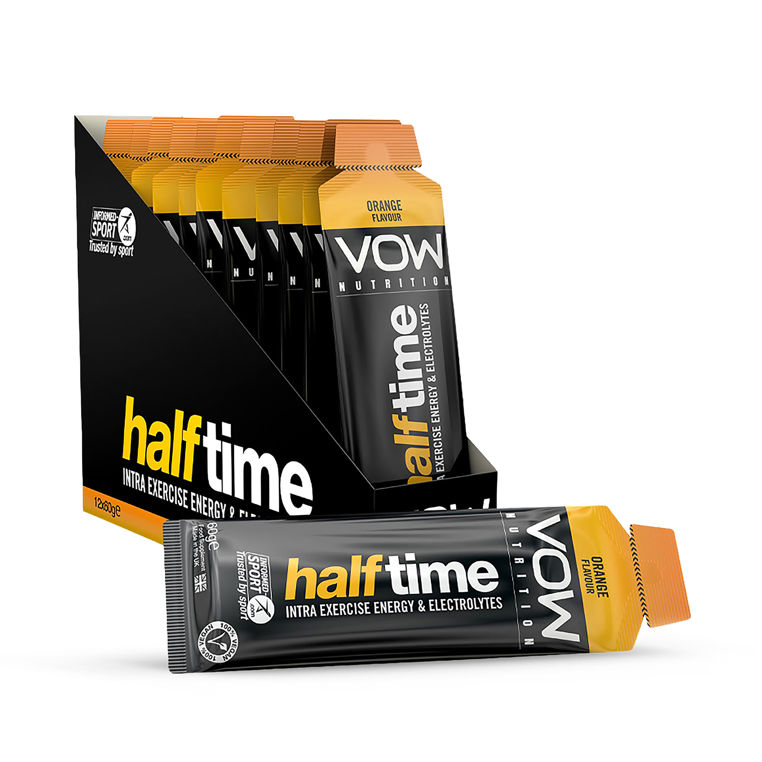VOW Half Time Hydration Gel 60g x 12 (British brand)