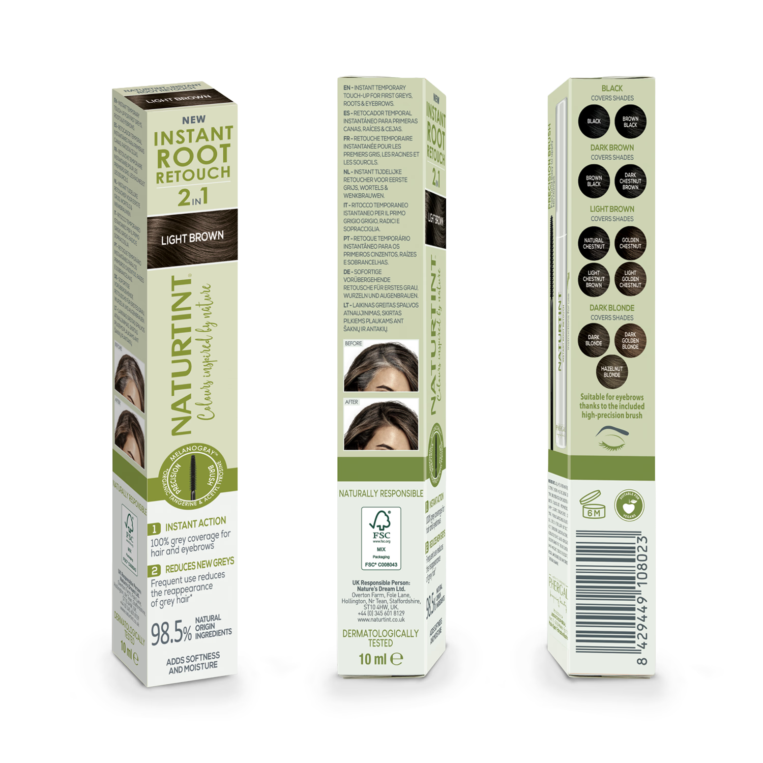Naturtint root retouch Light Brown 10ml - British product