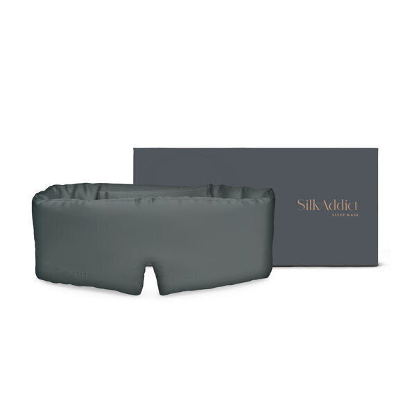 Silk Addict mulberry silk sleep mask charcoal - British product