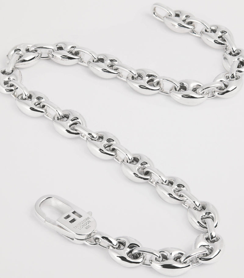 Tateossian sterling silver marine link chain bracelet (British brand)