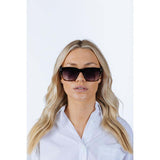 SVNX square sunglasses in black leopard, UK version