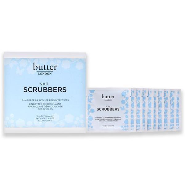 Butter London Nail Scrubbers wipes 10 pack, imported from the UK