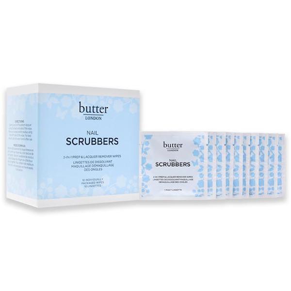 Butter London Nail Scrubbers wipes 10 pack, imported from the UK