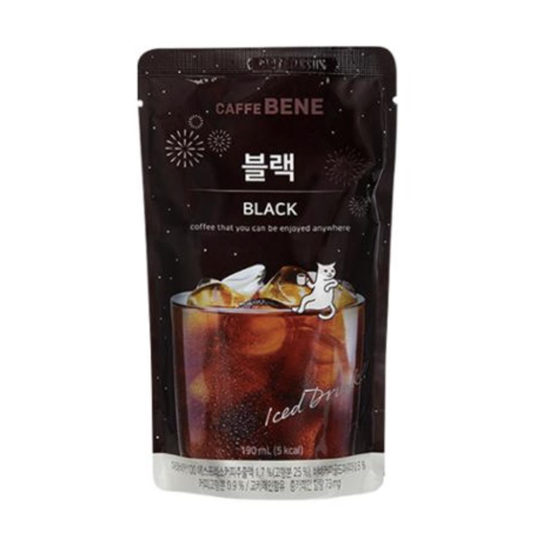 Caffebene black coffee pouch drink, no added sugar - British product