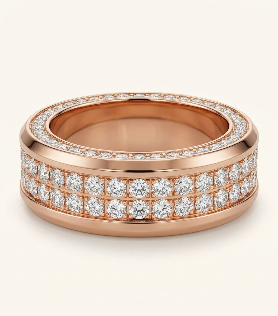 Cartier Maillon Panthère rose gold diamond ring (British brand)