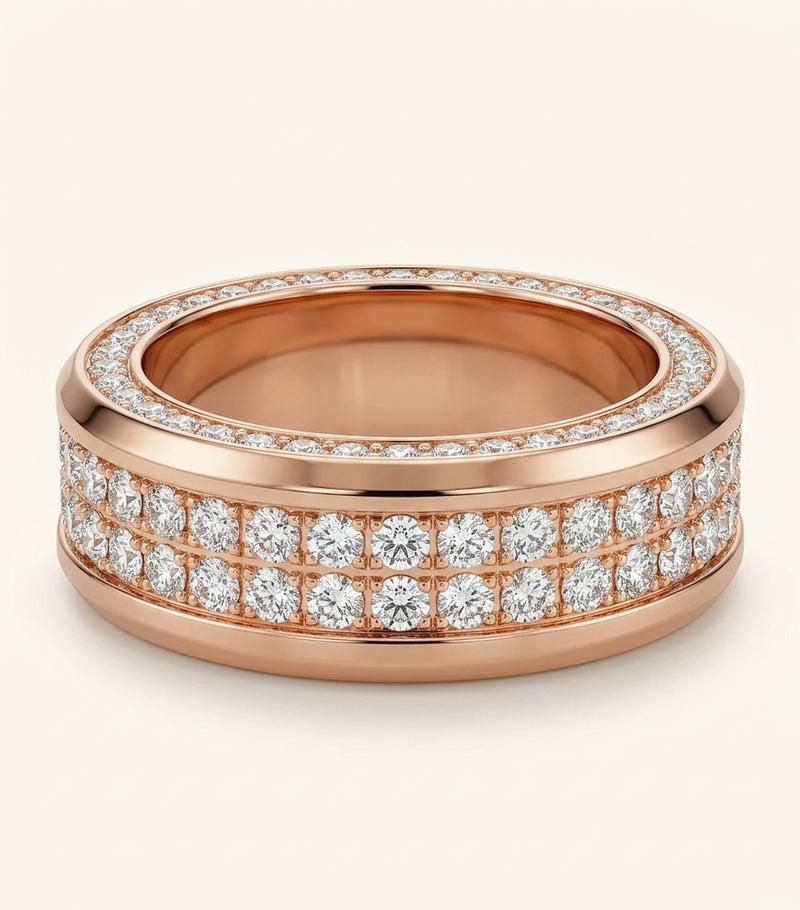 Cartier Maillon Panthère rose gold diamond ring (British brand)