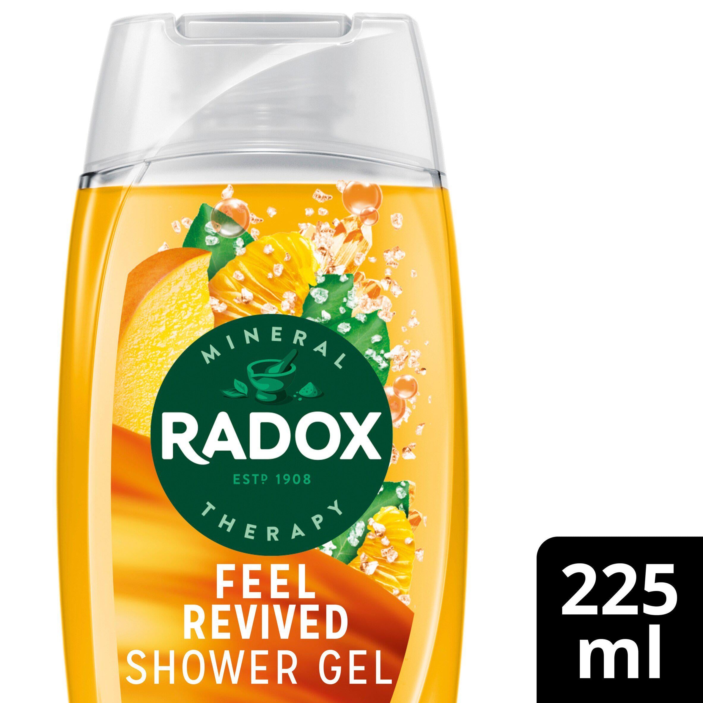 Radox Feel Revived Shower Gel Mandarin & Apricot Body Wash 225ml Price Lock Sainsburys   