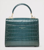 Aspinal of London Mayfair top-handle bag Italian leather shield lock, imported from the UK
