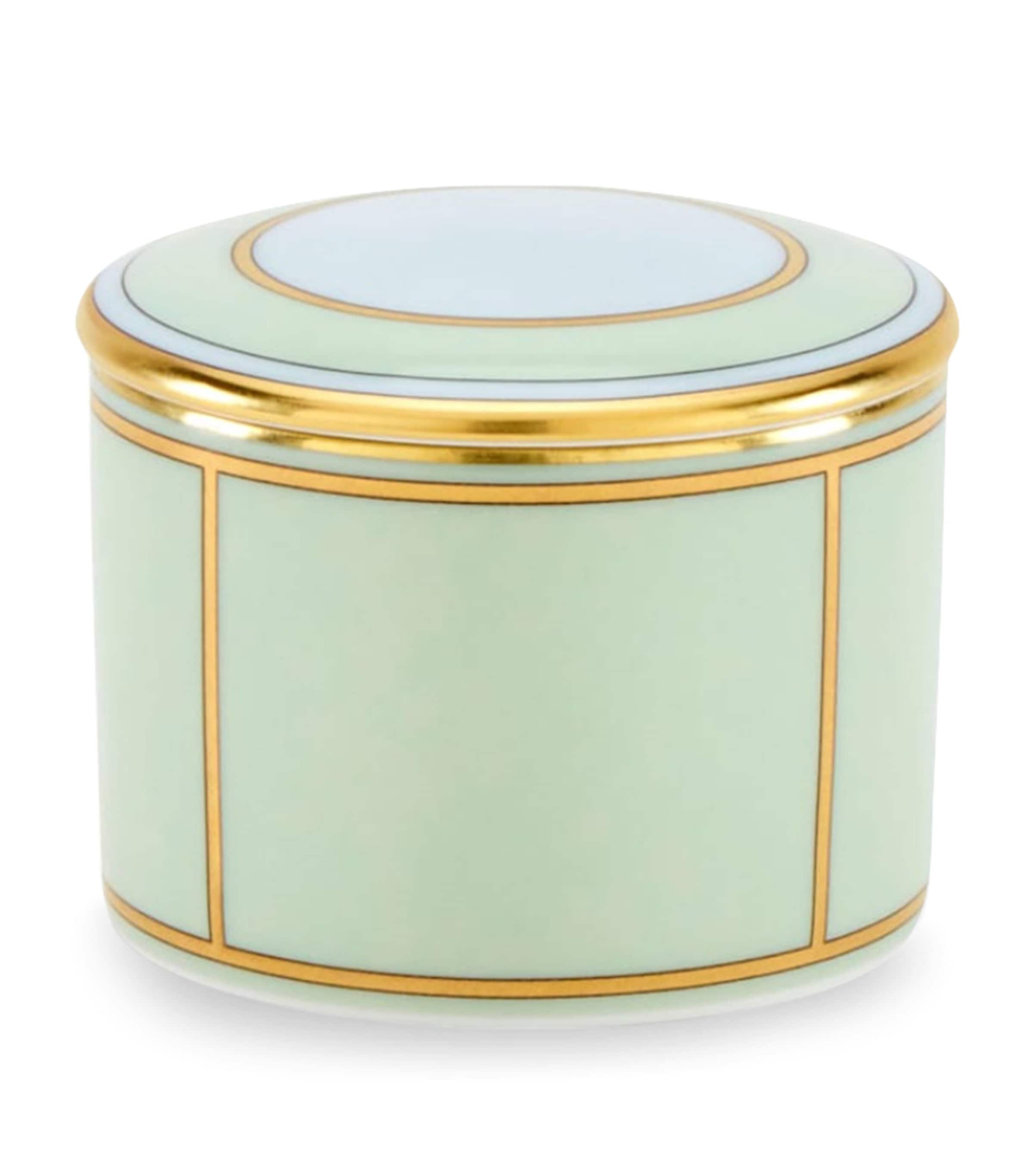 GINORI 1735 porcelain trinket box verde, UK version