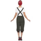 Smiffys WW2 Land Girl Costume Green with headscarf, imported from the UK