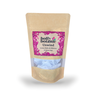 Holland & Barrett Holly Botanic Unwind Tisane Lemon Balm & Hibiscus 15 Tea Bags- Buy online at McGrocer