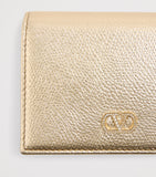 Valentino Garavani VLogo Signature lommebok metallisk skinn, UK-versjon