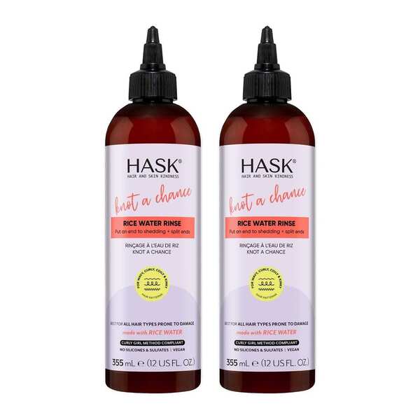 Hask Anti-Snap Rice Water Rinse 355ml 2 pack, imported from the UK