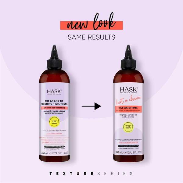 Hask Anti-Snap Rice Water Rinse 355ml 2 pack, imported from the UK