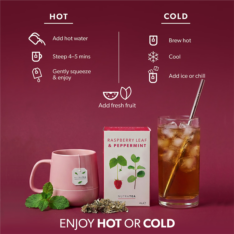 Raspberry Leaf & Peppermint herbal tea 20 tea bags - British product