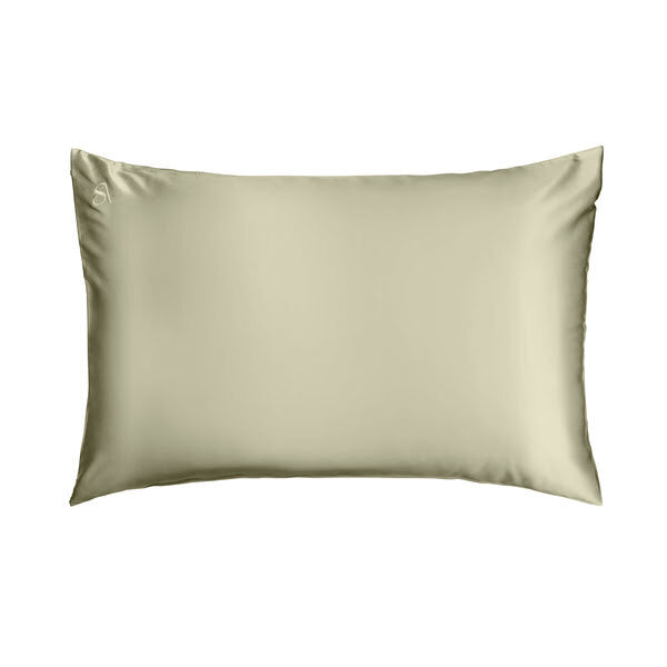 Silk Addict Mulberry Silk Pillowcase Olive Green - British product