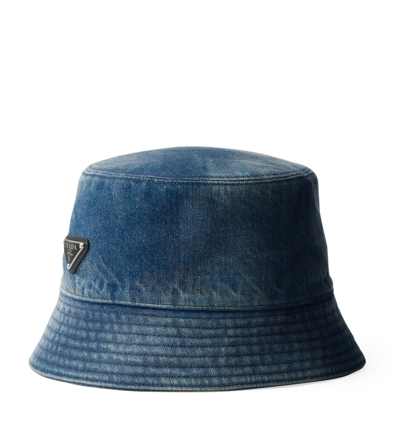 Prada denim bucket hat 100% cotton, UK version