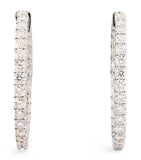 Harrods white gold diamond hoop earrings 2 carats (British brand)