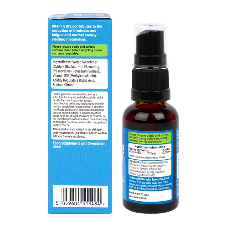 Holland & Barrett B12 250ug 30ml Spray