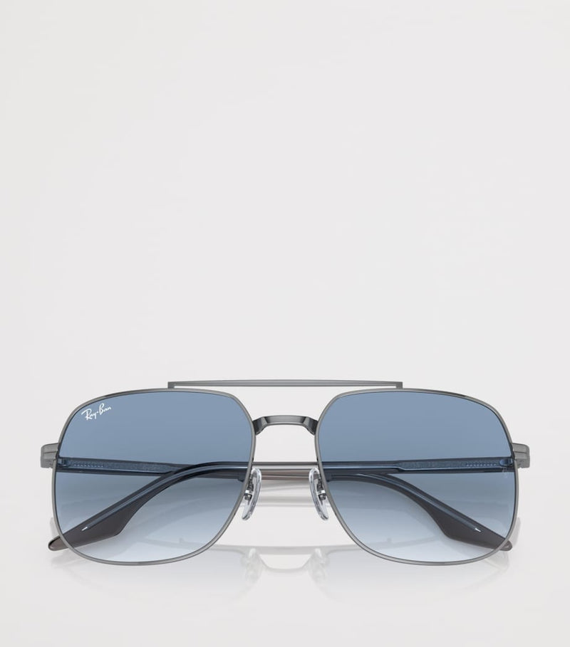 Lunettes de soleil carrées en métal Ray-Ban, version UK