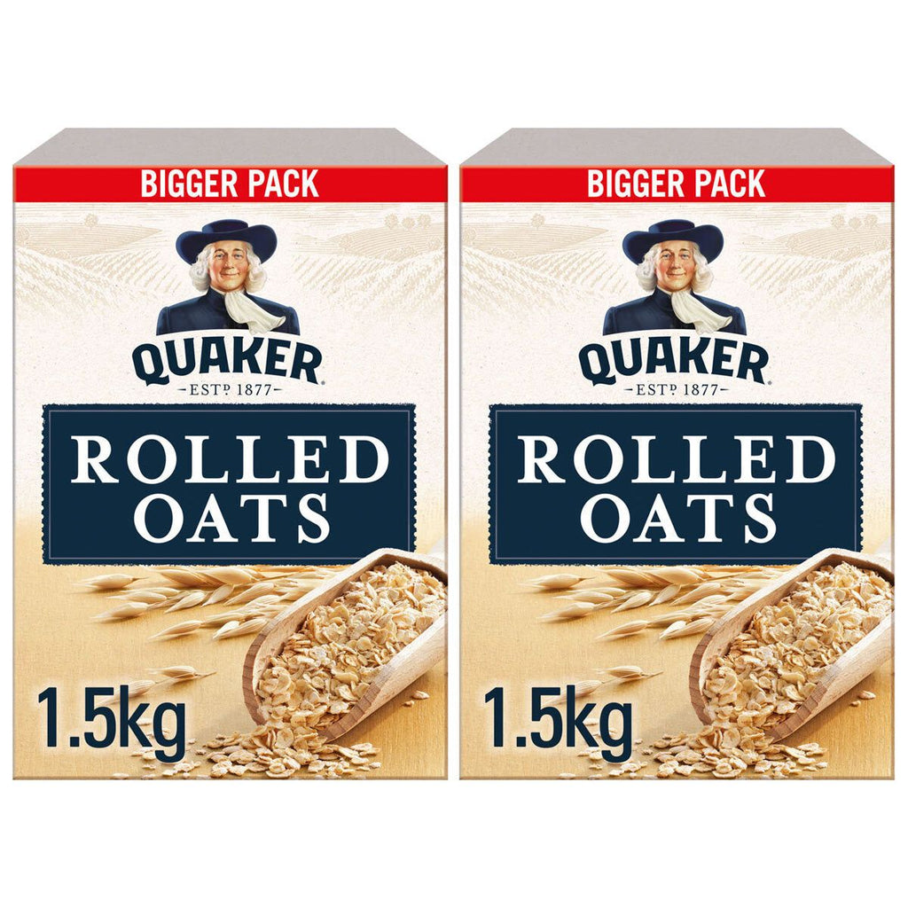 Quaker Rolled Oats, 2 x 1.5kg